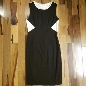 🌟Calvin Klein Black with White Dress